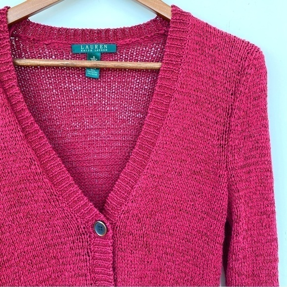 Ralph Lauren cardigan,  button front with v-neckline, slim fit - Picture 3 of 11